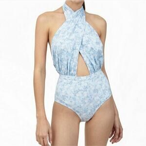 6 Shore Road Signature Cabana one piece swimsuit in Serenity‎ Blue Large